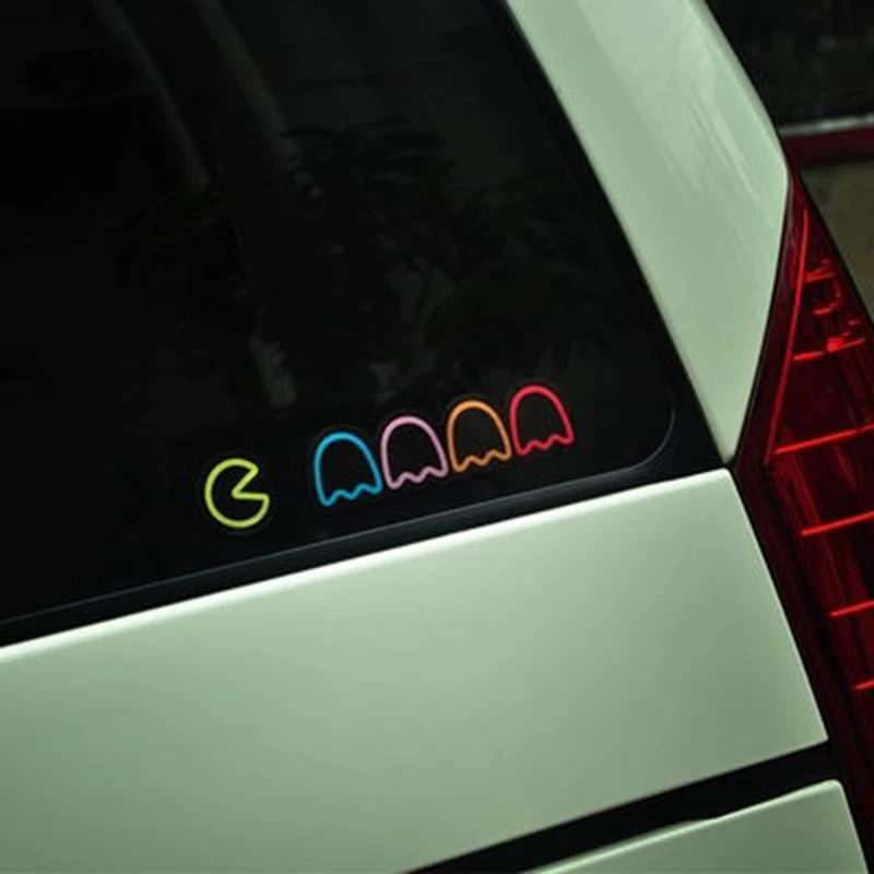 

Noizzy Pacman Colorful Window Hellaflush Decal Bomb Car Sticker JDM Vinyl Auto Rear Windshield Tuning Accessories Car Styling