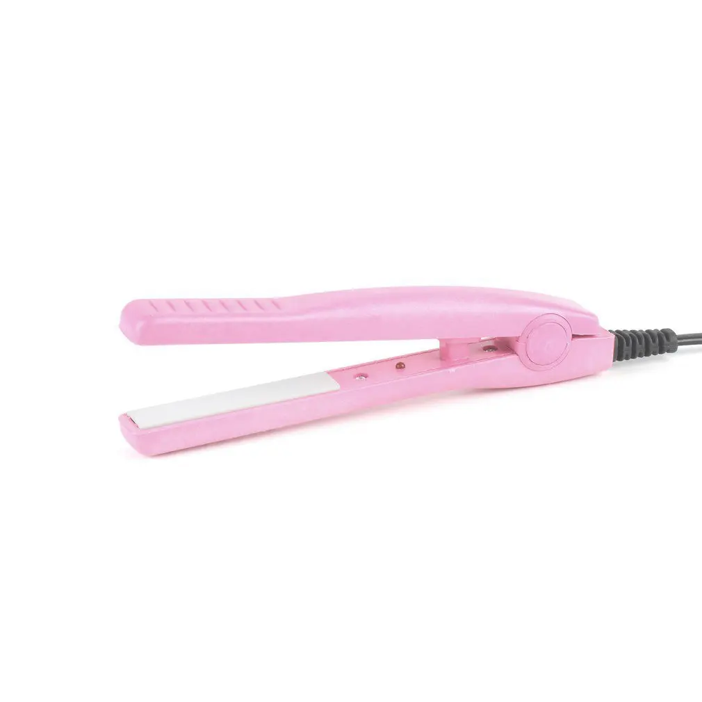 

100-240v Professional Mini Hair straightener Iron Pink Ceramic Portable Electronic Hairs Straightening Styling Tools