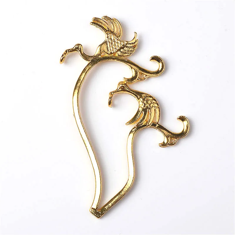 10PCS 46*66mm Fashion Metal Alloy Gold/Silver Color Crane Connectors Hollow Out Charm DIY Findings For Jewelry Making | Украшения и