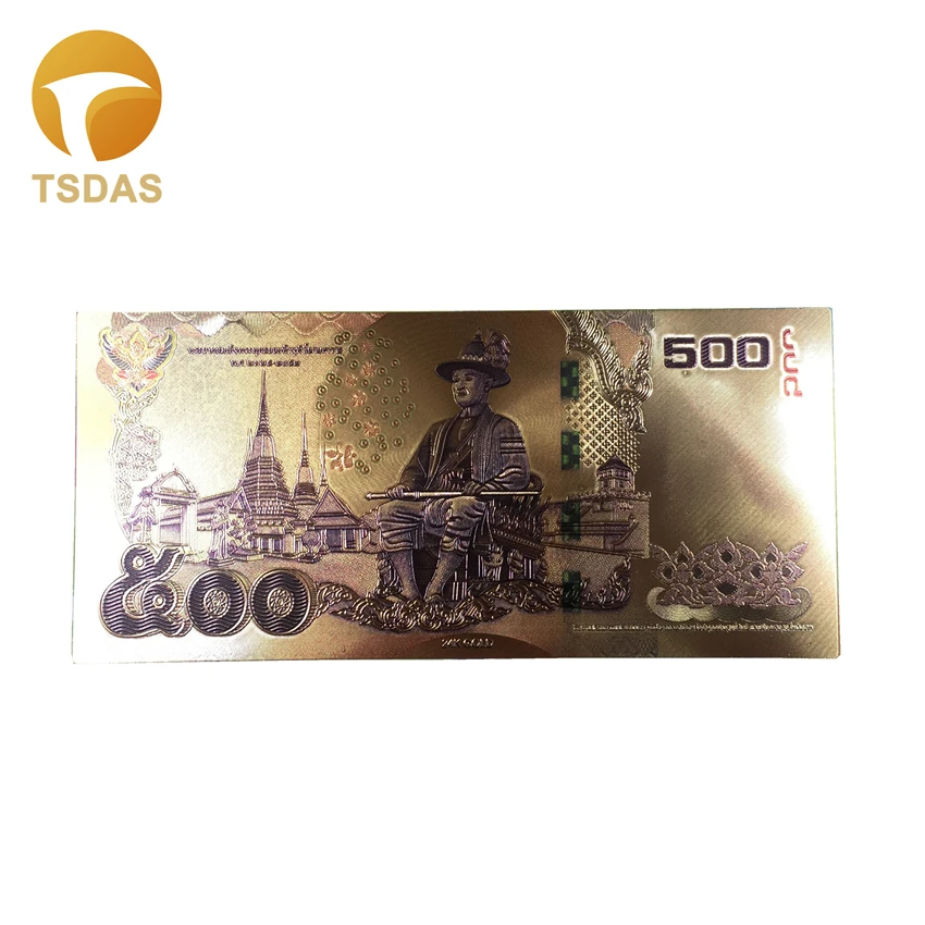 Кредитка золота Таиланд 500 Бат сувенир банкнот сбор бумажных денег оригинальный