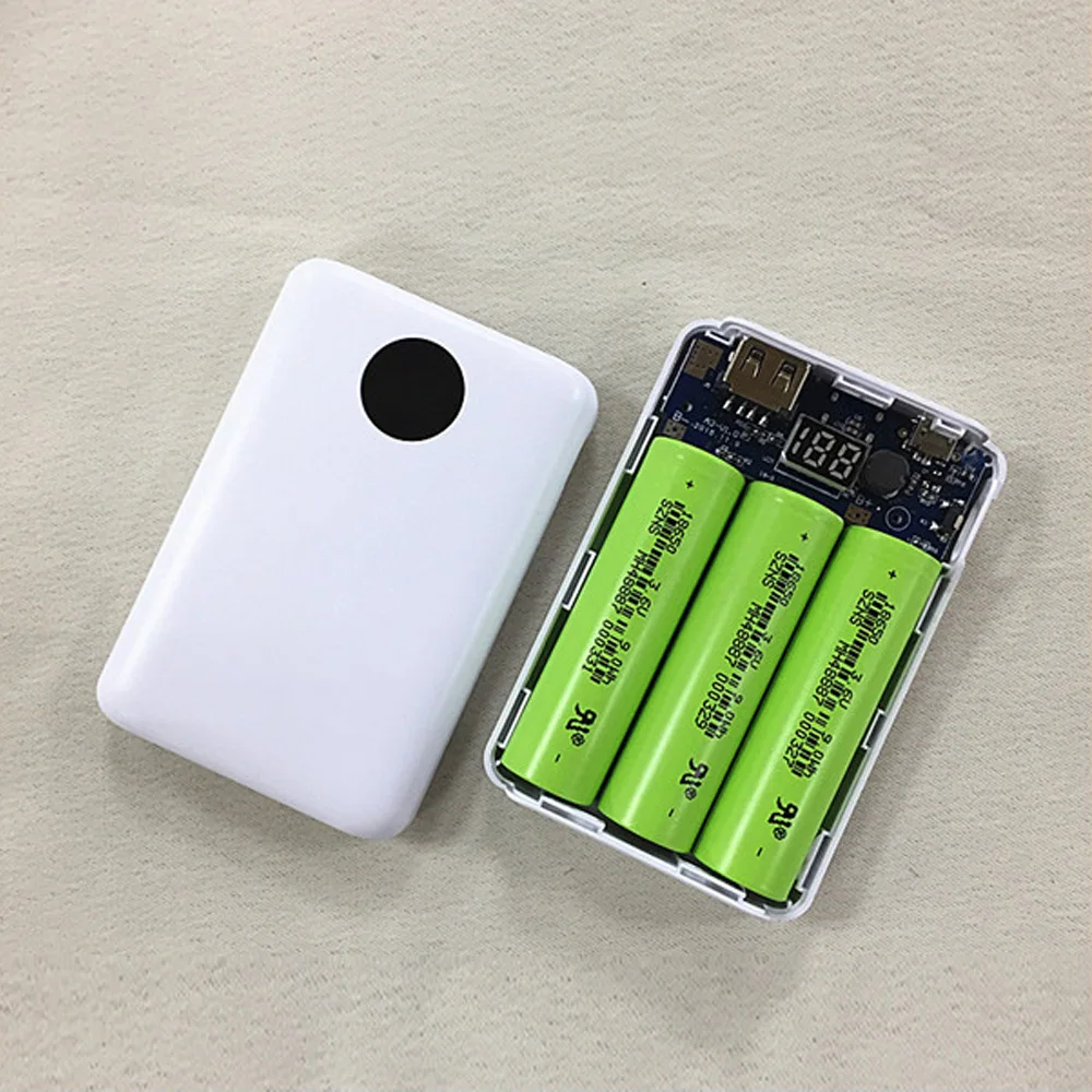 Тип C 3x18650 DIY USB Пластиковый аккумулятор коробка для хранения питания 5V 2.1A мини