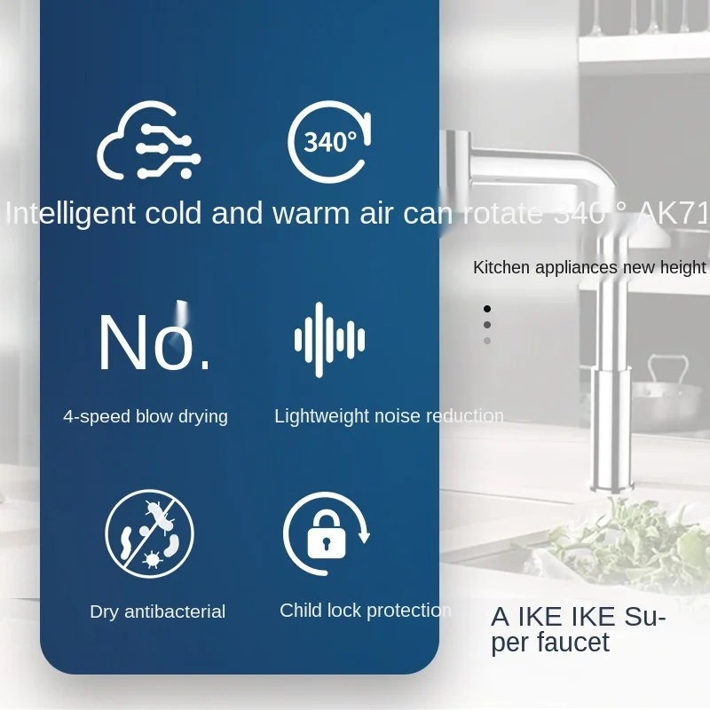 zq kitchen air faucet sink hand dryer fruit and vegetable water removal sensor faucet household hand dryer hand washing dryer free global shipping