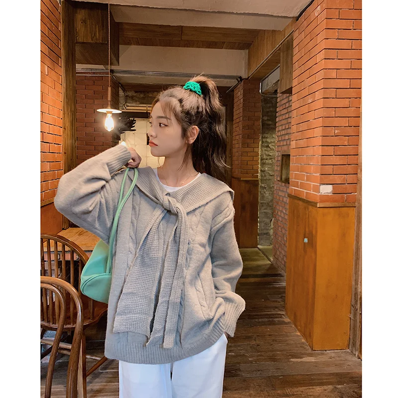 Кардиган Свитер женская одежда свободные и ленивые корейские студенческие