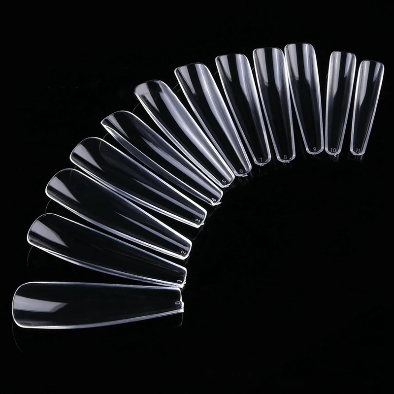 240Pcs Nail Extension Piece Long Trapezoid 12 Sizes Suitable for Shops and DIY Art | Красота и здоровье