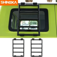 shineka iron car rear window extension climbing ladder protective frames exterior accessories for suzuki jimny 2019 2020 2021