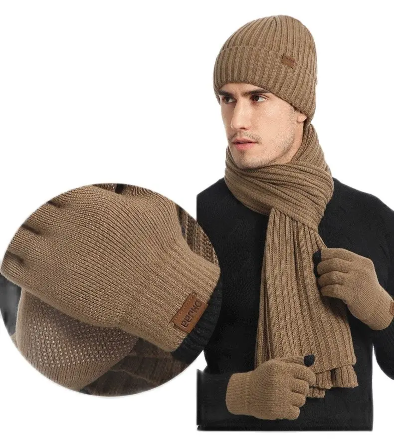 

3 предмета, зимняя вязаная шапка-бини, теплые перчатки для шеи, флисовая подкладка, шапка с черепом, бесконечные шарфы, варежки для мужчин