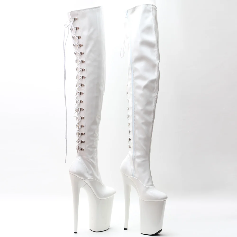 JIALUOWEI 9 Inch High Heel  Exoticpoledance Thigh High boots Size36-40