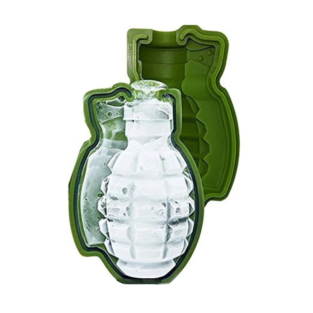3D граната форма для льда армейский зеленый Забавный инструмент украшения кухни