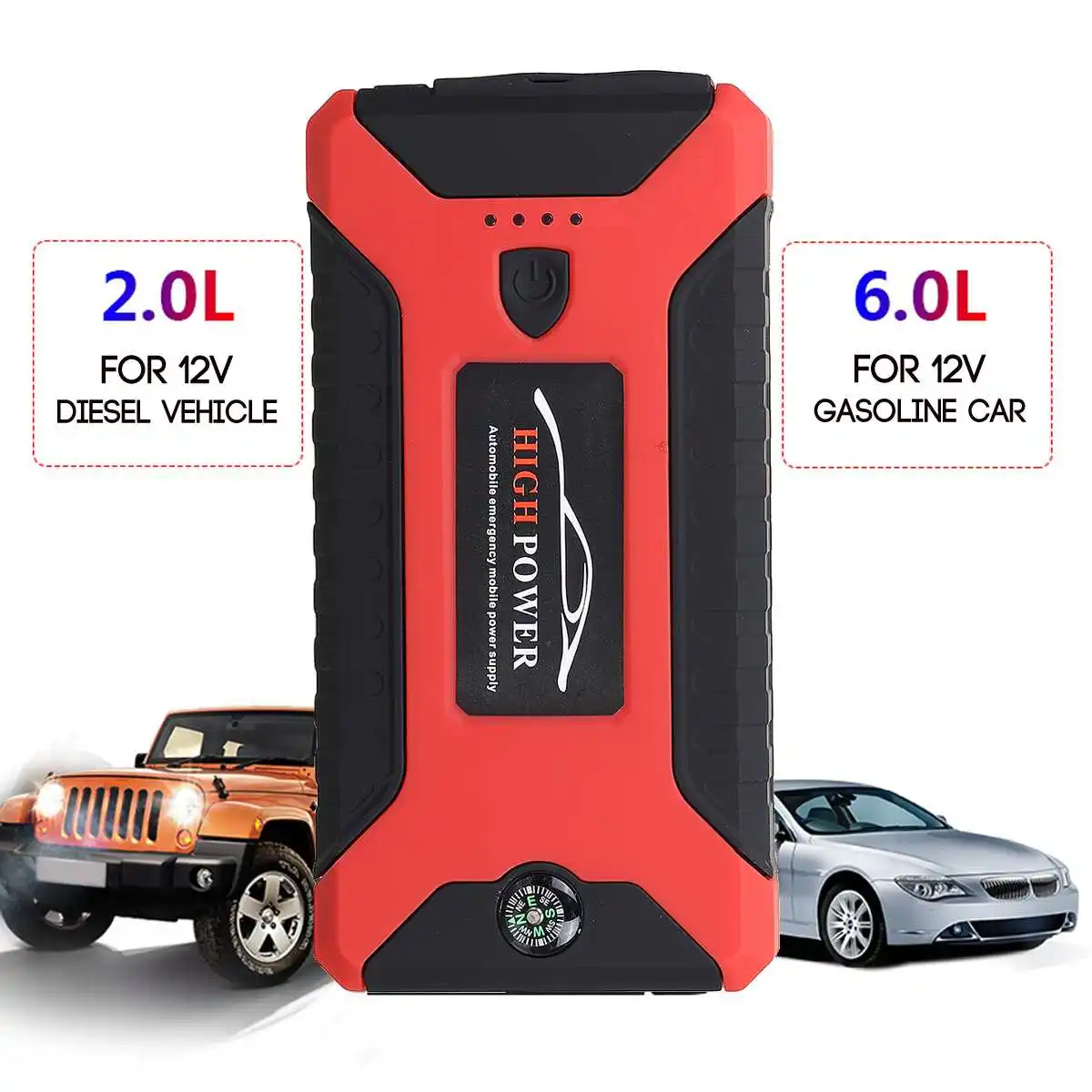

Portable Car Jump Starter 12V 99800mAh Power Bank Emergency Battery Booster Jumper Powerbank Car Charger Auto Starting Device