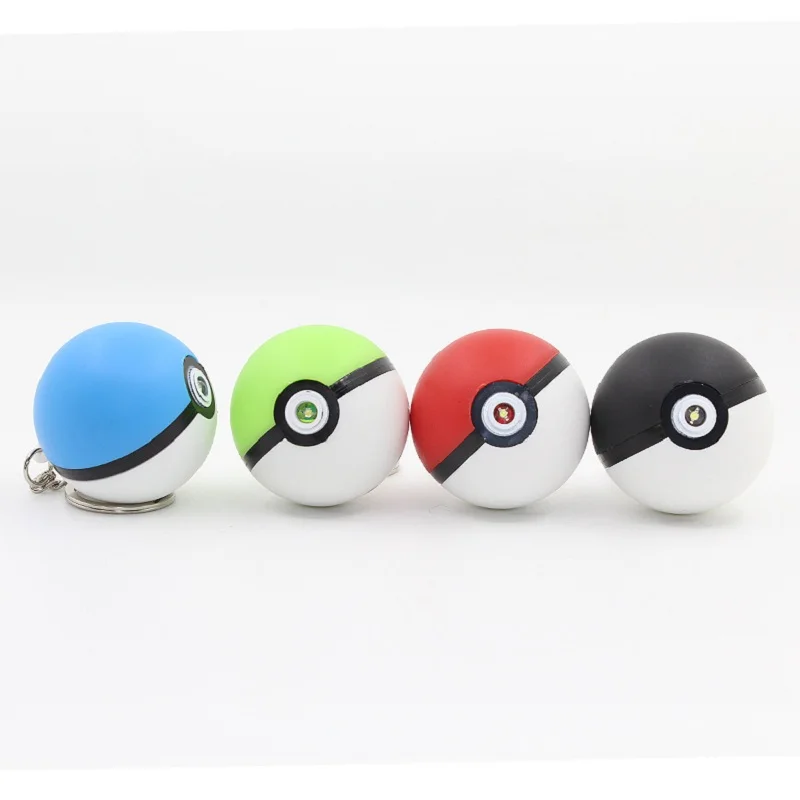 Pokemon Toys Pet Elf Ball Pokemon Ball светодиодный блестящий брелок Подвеска маленькие подарки