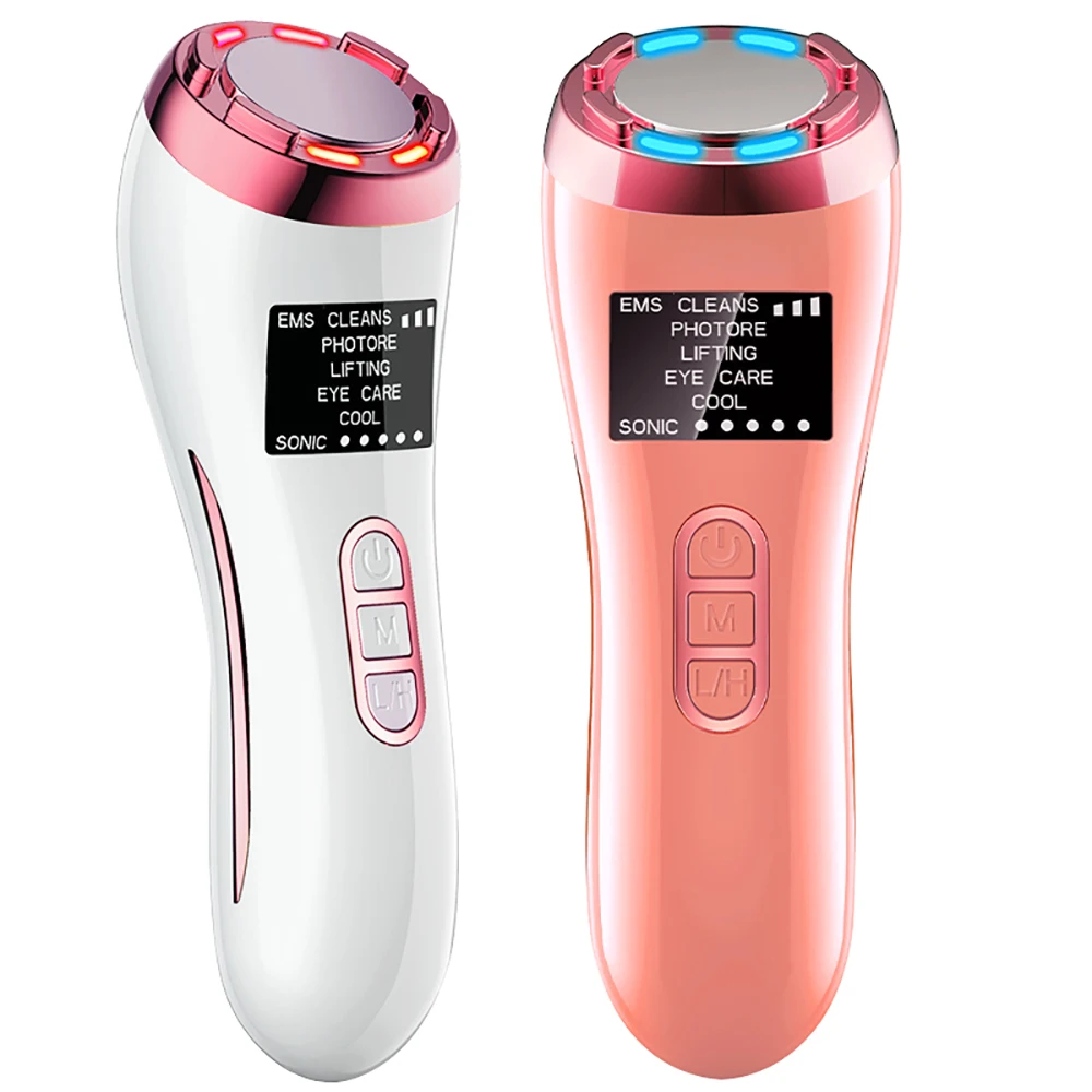 

7 in 1 RF EMS Beauty Instrument Face lifting Massager Eye Care LED Light Therapy Photon Microcurrent Beauty Face Skin Care Tools