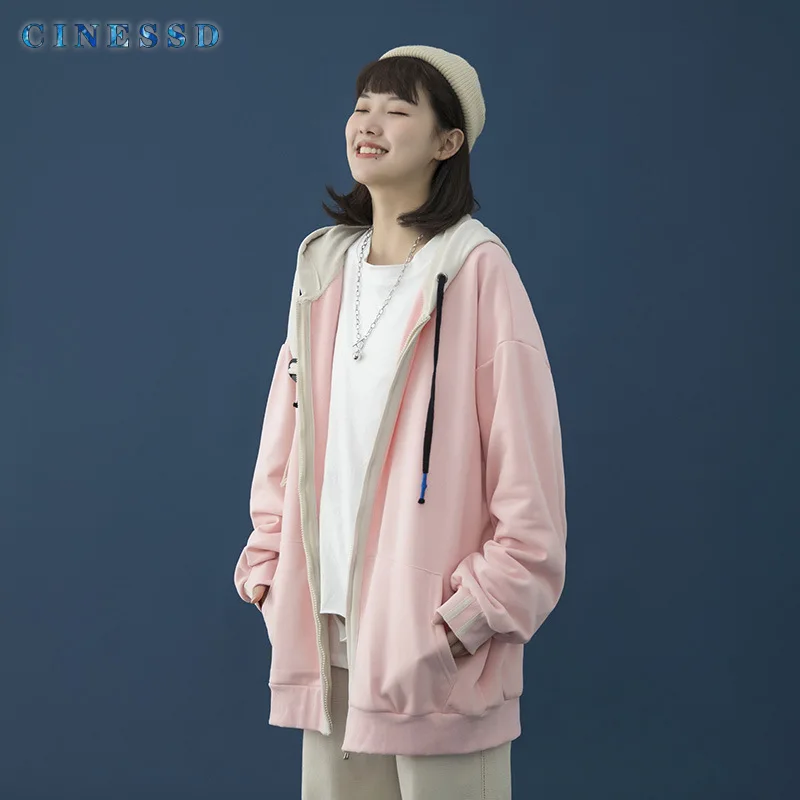 

Coat Women's Spring And Autumn Clothes 2021 New Ins Hooded Student Loose And Versatile Thin Baseball Jacket Fashion blouses