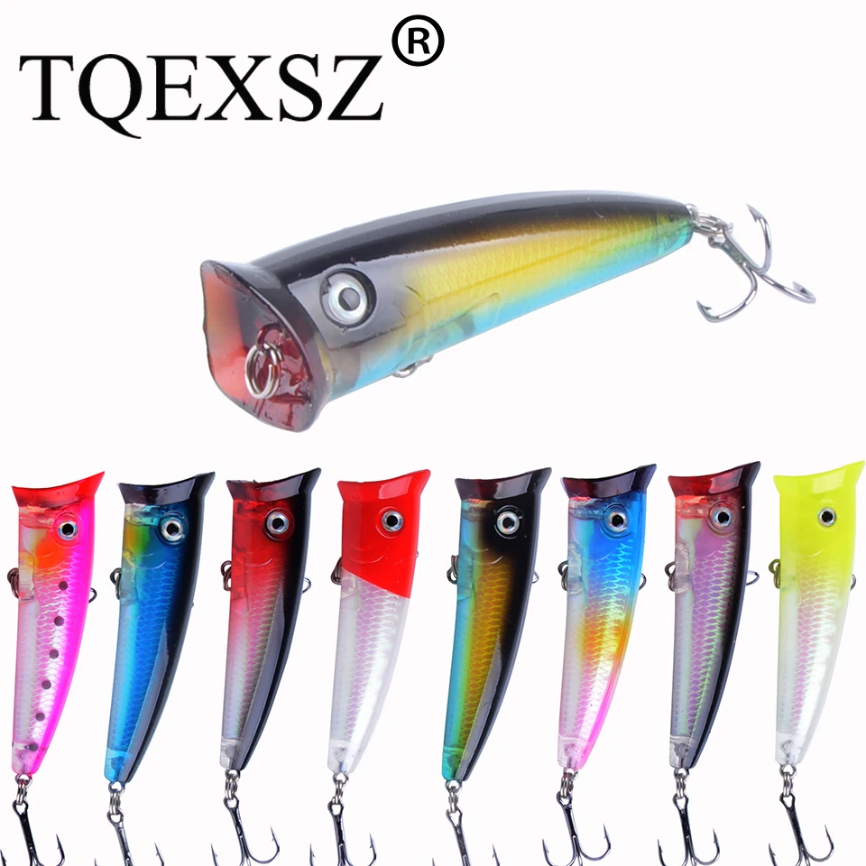 

1 pcs Topwater Popper Fishing Lure Minnow 10g 70mm Hard Bait Floating Lure Fishing Baits Wobblers Long Casting Fishing 3D Eyes