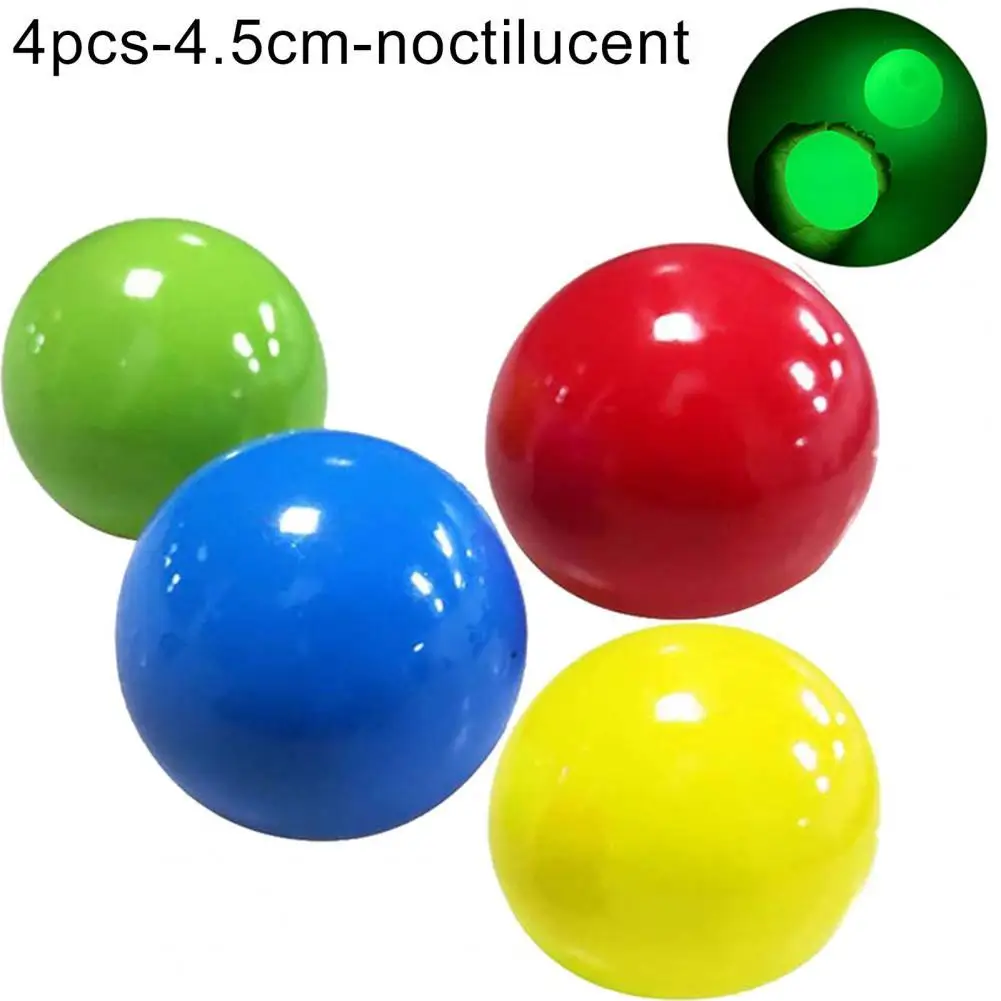 

Mini Fluorescent Solid Color Wall Suction Sticky Ball Pressure Reduction Toy
