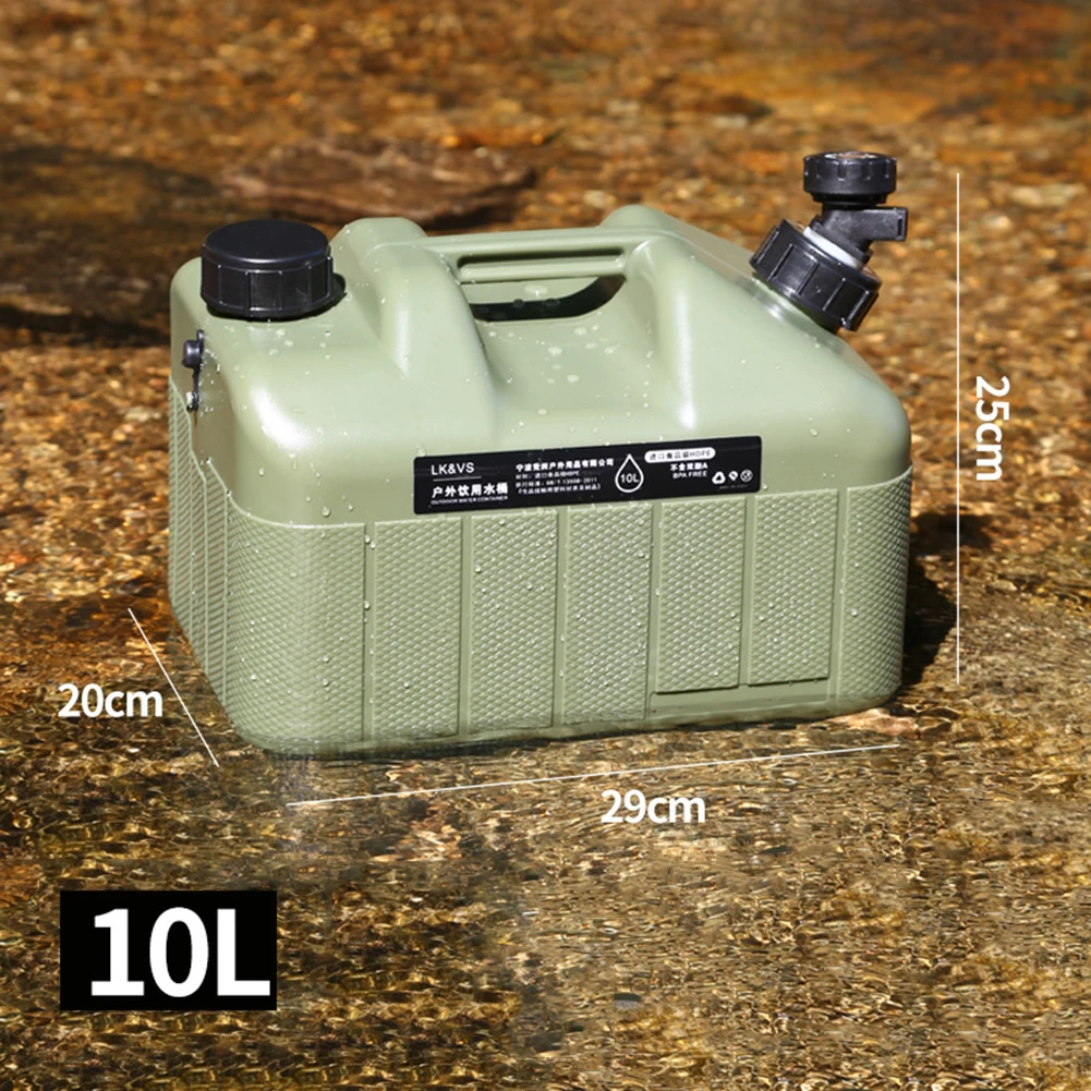 

25L Outdoor Hiking Camp Water Bucket Portable Car Driving Water Tank Container Large-caliber Camping Water Canister With Faucet