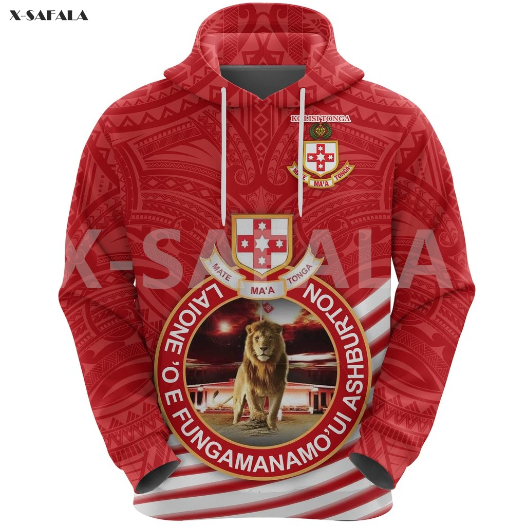 

Kolisi Tonga Lion Hawaii Tattoo 3D Over Printed Hoodie Man Women A10 Harajuku Outwear Zipper Pullover Sweatshirt Casual Unisex