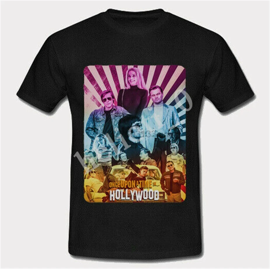 Once Upon A Time In Голливуд 2019 футболка с постером из фильма Черный Размер s m l Xl 2Xl Harajuku
