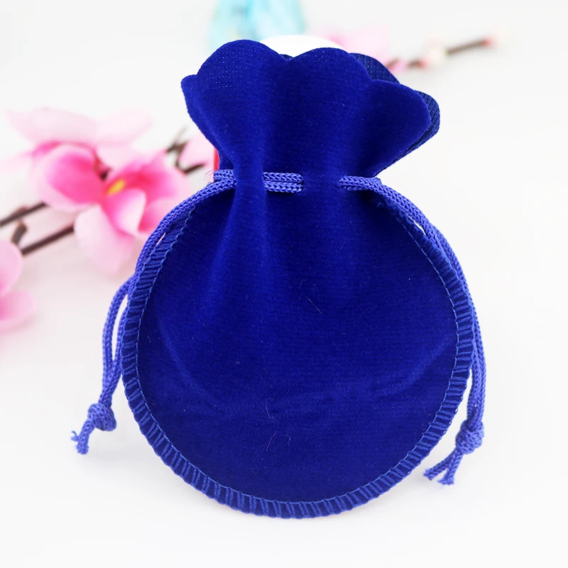 

Royal Blue Color Gourd Velvet Jewelry Bags 7x9cm 10pcs Drawable Soft Pouches Jewelry Bags for Wedding Candy Gifts Packaging Bags