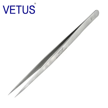 ST-11 Подлинный Пинцет «VETUS» Пинцет для наращивания ресниц из нержавеющей стали Сверхтонкий Высокоточный анти кислотные пинцеты антистатические - Цвет: ST-11