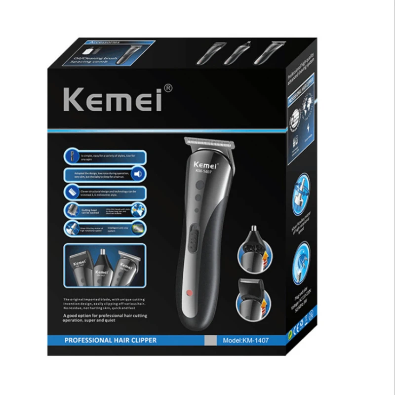 Kemei 11 In 1 Multifunction Hair Clipper Professional Trimmer Electric Haircut Beard Nose Ear Shaver | Красота и здоровье