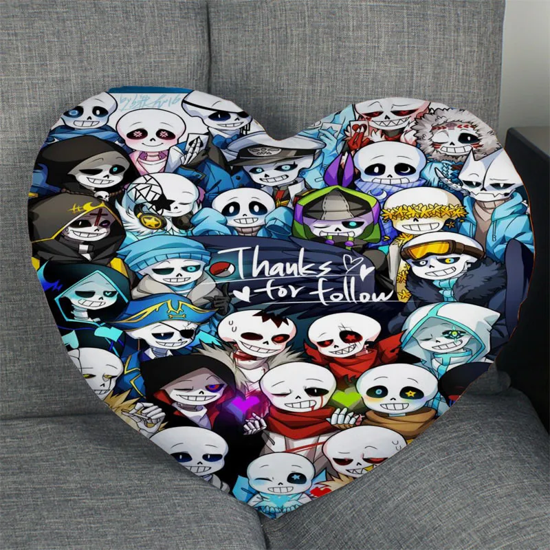 Горячая Распродажа Custom Undertale Sans наволочки в форме сердца из аниме игры постельные