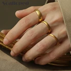 Фестончатые европейские винтажные женские золотые кольца Роскошная нержавеющая сталь не легко выцветают Модные индивидуальные украшения для пар