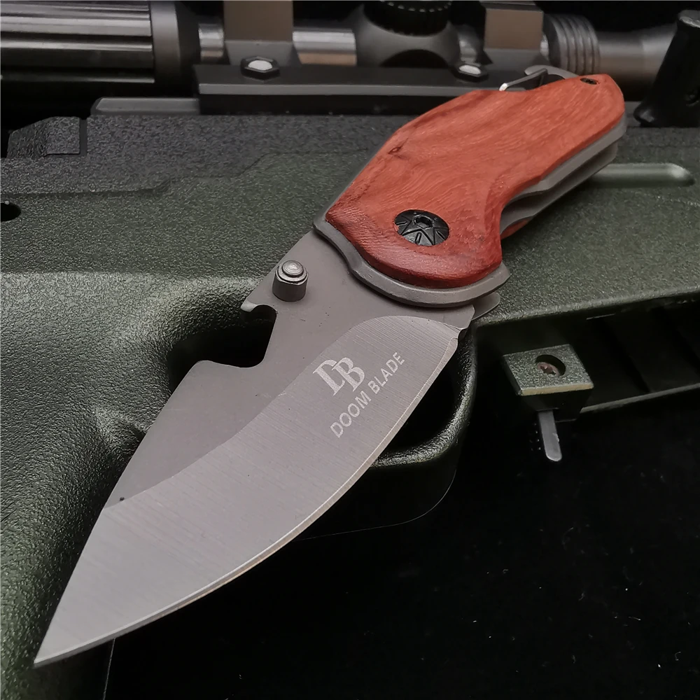 

15CM (6') 58HRC Folding Knife Pocket Knife, Mountaineering Camping Outdoor Survival Knife, Stainless Steel, Sharp and Durable