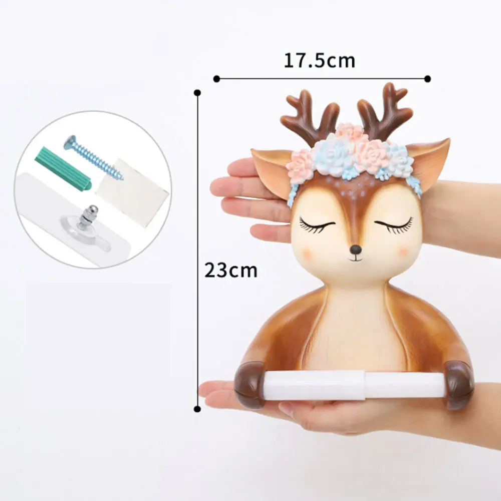 

Creative cute animal toilet paper holder for paper towel for bathroom decorative paper tube Holder Paper Holder Kitchen bathroom