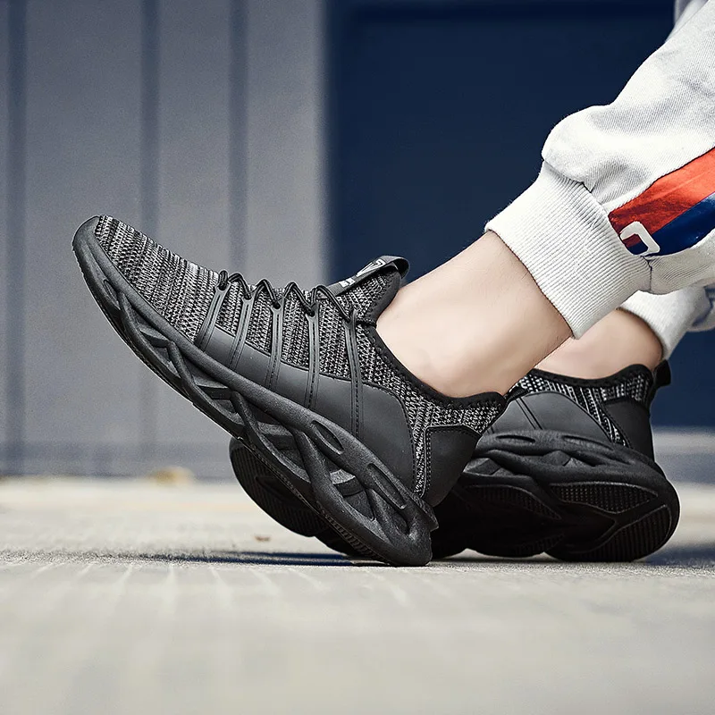 Уличная Мужская Спортивная обувь для бега на толстой подошве дышащая модные