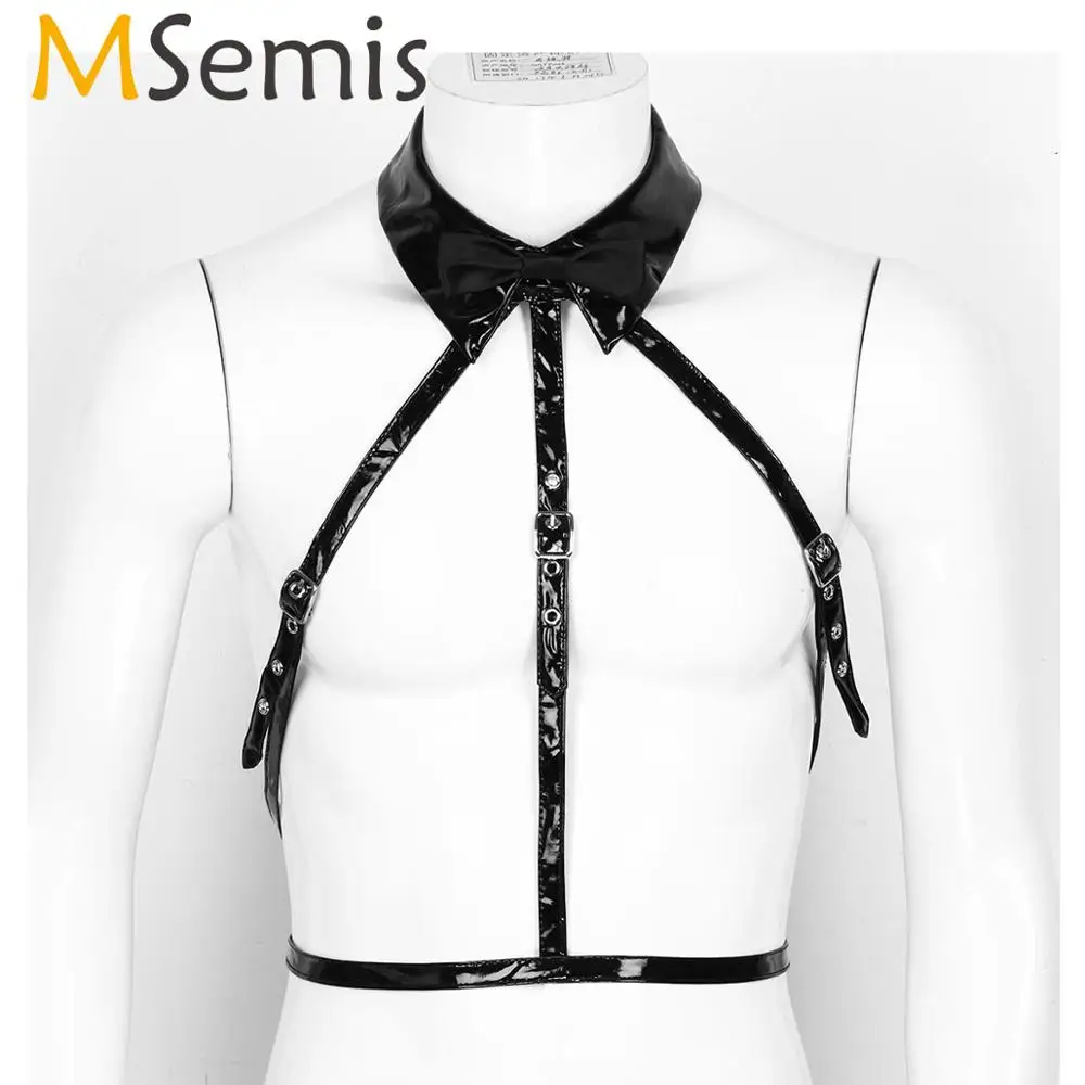 MSemis Для мужчин с мокрым эффектом Лакированная кожа женщин Корректирующее белье