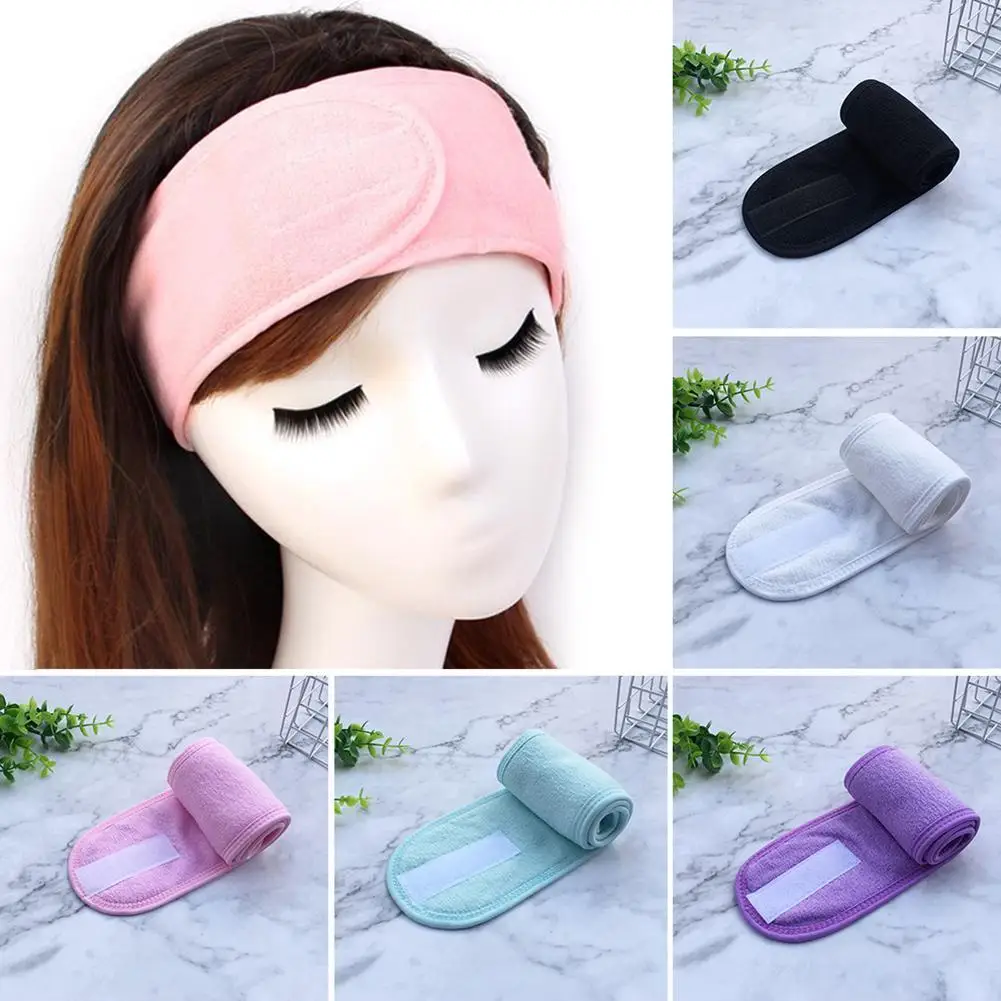 

Adjustable Cosmetic Wrap Tiara Turban Face Wash Yoga Toweling Hairband Bath Salon Makeup Women SPA Headbands Accessories X0P1