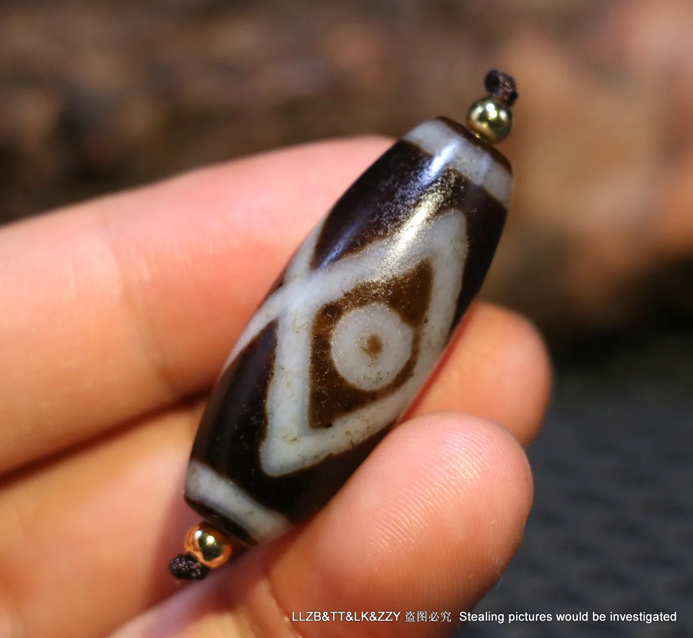 

Treasure Magic Power LKbrother Energy Тибетский Старый Агат 3 дракона с глазами в форме барабана диаметром 38 мм, подходит для изготовления браслета UPD0624