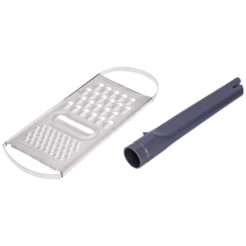 

2 Pcs Kitchen Accessories: 1 Pcs Stainless Steel Peeler Grater 25.4 cm Long Strip & 1 Pcs Flat Suction Nozzle Head