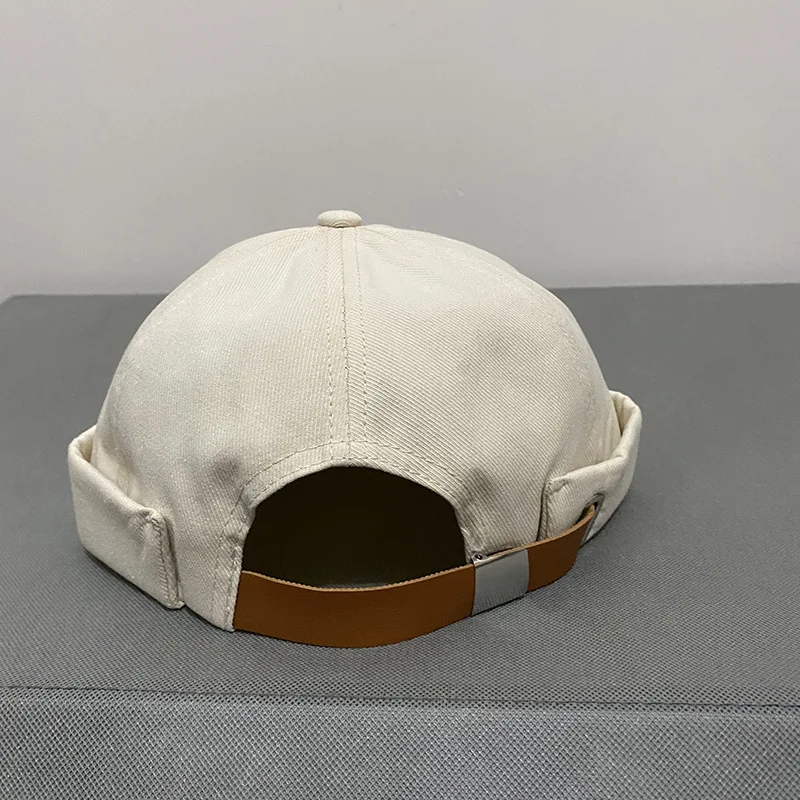 

CSBL Men's Women's Caps Beanie Rolled Cuff Brimless Cap Beanies Skullcap Hat Sailor Docker Casual Letter Embroidery Skullcap