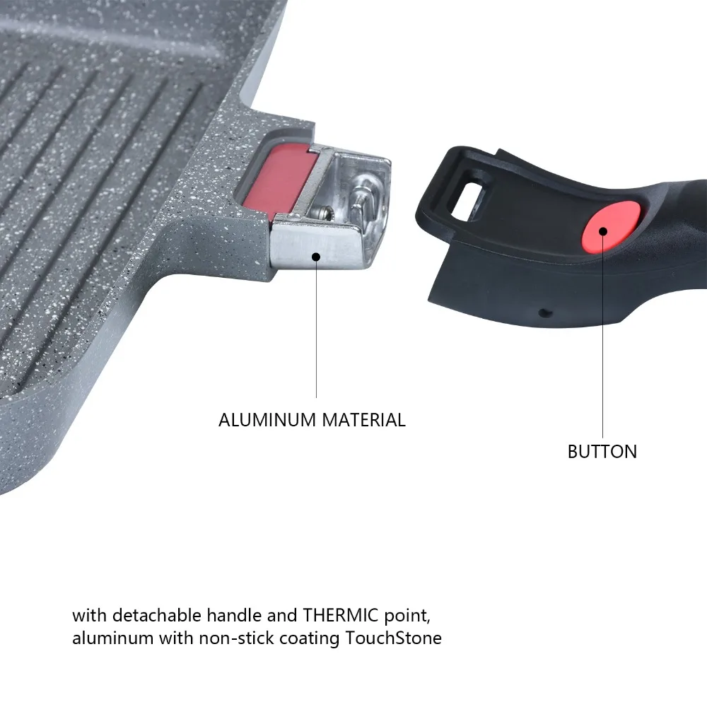 Газовая сковорода FISSMAN индукционная плита с мраморным покрытием без дыма и