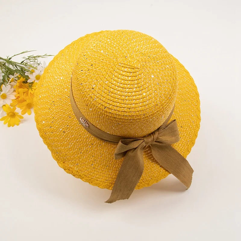 

Fashion Wide Sun Hat Beach Beach Hood UV Hat Folding Straw Caps For Women