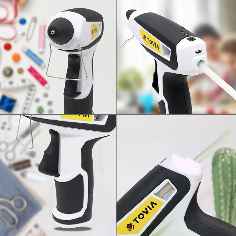 Мини-беспроводной термоклеевой пистолет 7 мм силиконовый в комплекте |