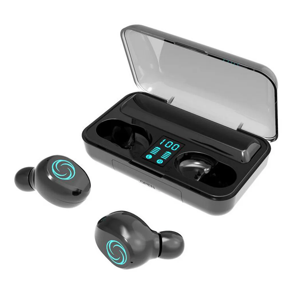 Беспроводные наушники Bluetooth 5 0 Спортивные со светодиодным дисплеем