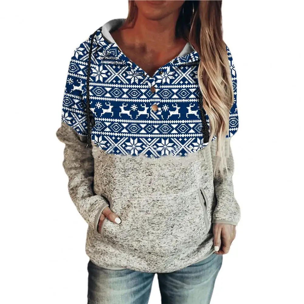 

Long Sleeve Casual Women Hoodie Casual 4 Sizes Unique Special Christmas Favor Hooded Sweatshirt Women Coat for Daily Wear