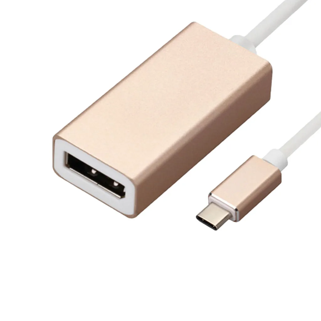 USB C 3 1 тип для отображения порта DP адаптер штекер к гнезду M/F Macbook проектор золото |