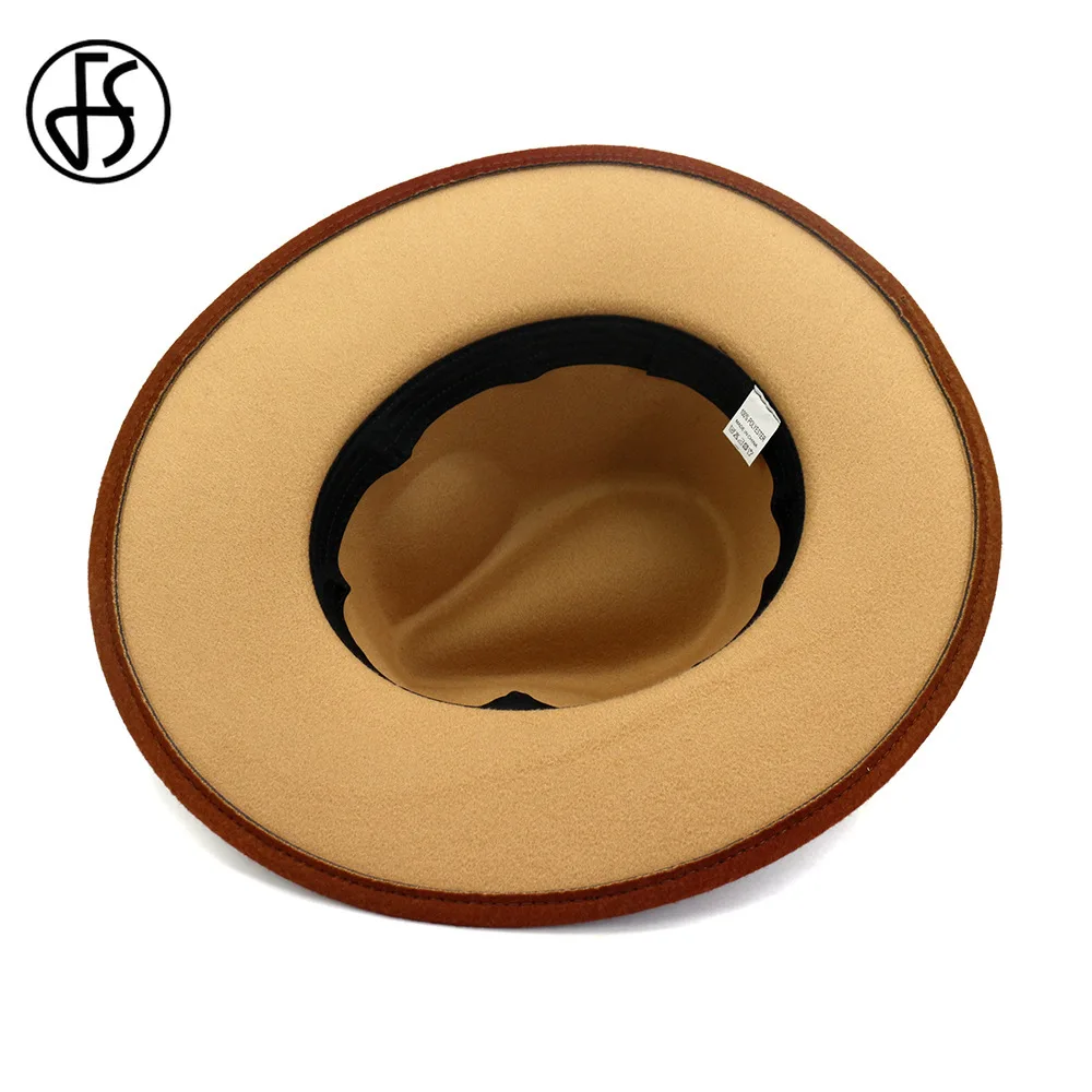FS/модная шляпа с широкими полями для церкви Дерби Панама градиентный цвет