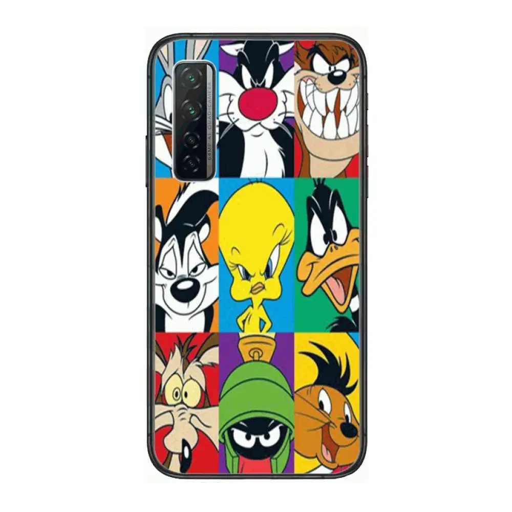 

Cartoon Rabbit HD Phone Case For Huawei Nova 2 3 4 5 6 7 8 SE i E Pro Lite Black Etui Coque Painting Hoesjes comic fashion