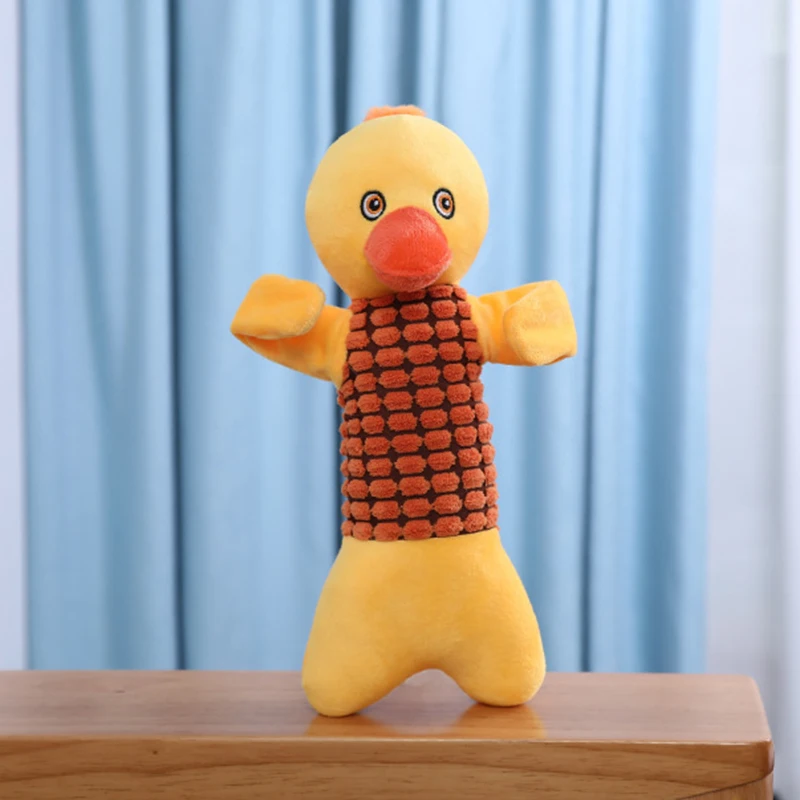 

Dog Puppy Toys Pet Supplies Pets Chew Toy Animal Shape Squeak Cleaning for Small Medium Dog Training Accessories Plush Sound