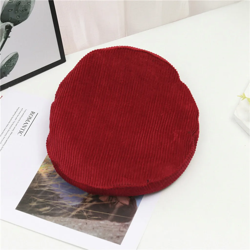 Модный Детский вельветовый берет шапка во французском стиле однотонный
