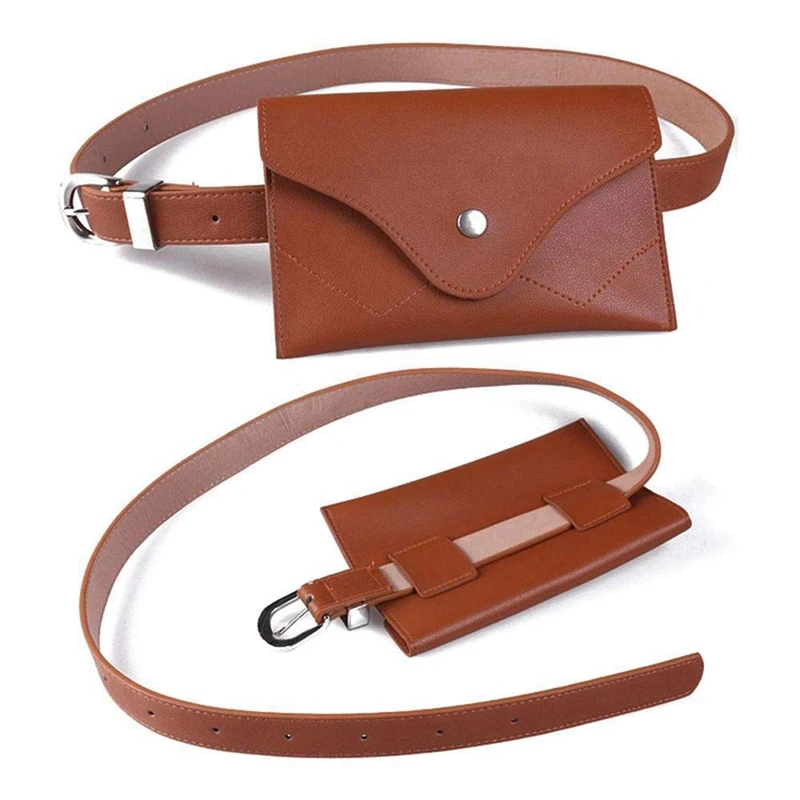 2 шт. Женская поясная сумка из искусственной кожи со съемным ремнем модный пояс