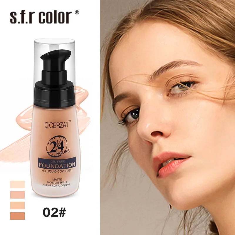 

Liquid Foundation Long-lasting Concealer Oil Control Moisturizing Non-marking Matte Face Base Cream Whitening Face Makeup QBMY