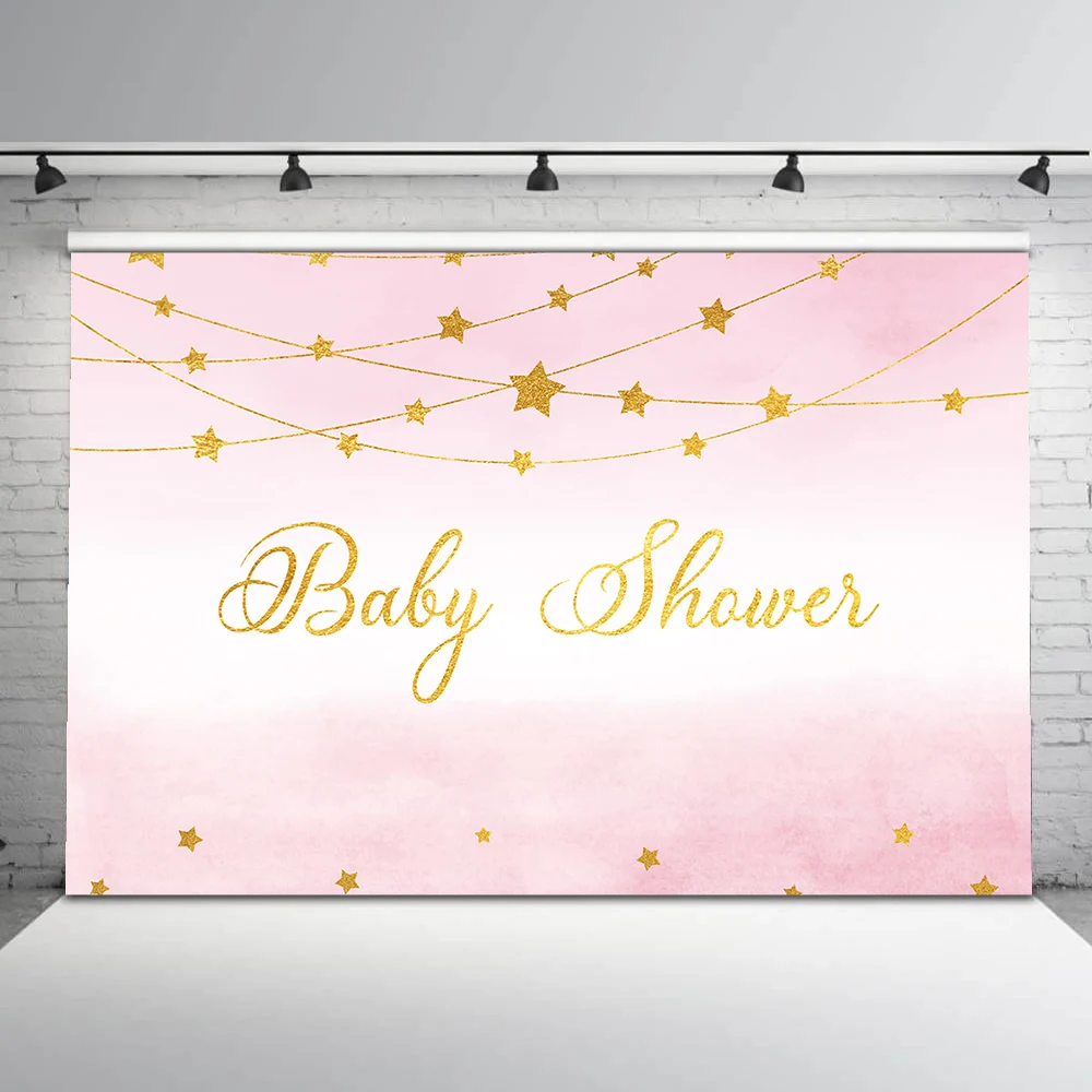 Розовый фон для фотосъемки новорожденных малышей душ маленькая звезда