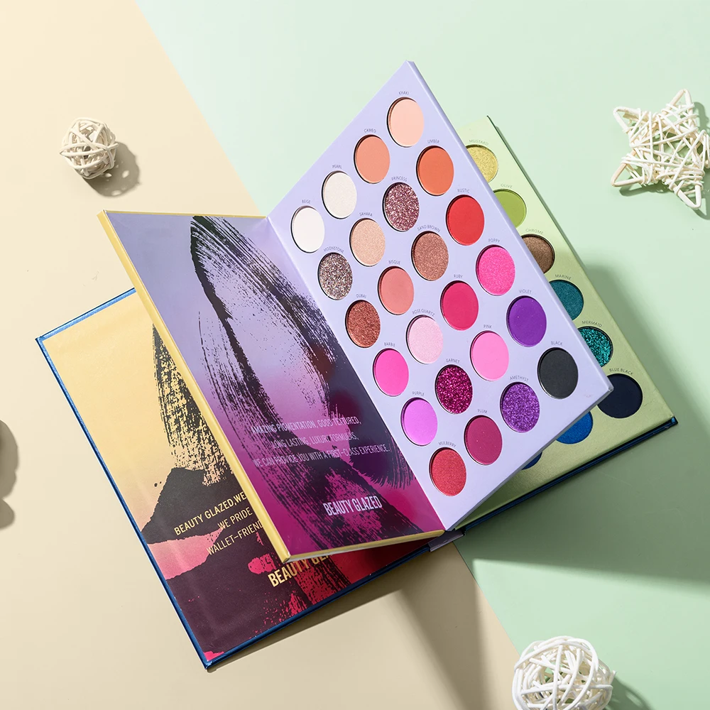 Палетка теней Beauty Glazed с алмазным пигментом Шиммер для макияжа 72 цвета набор