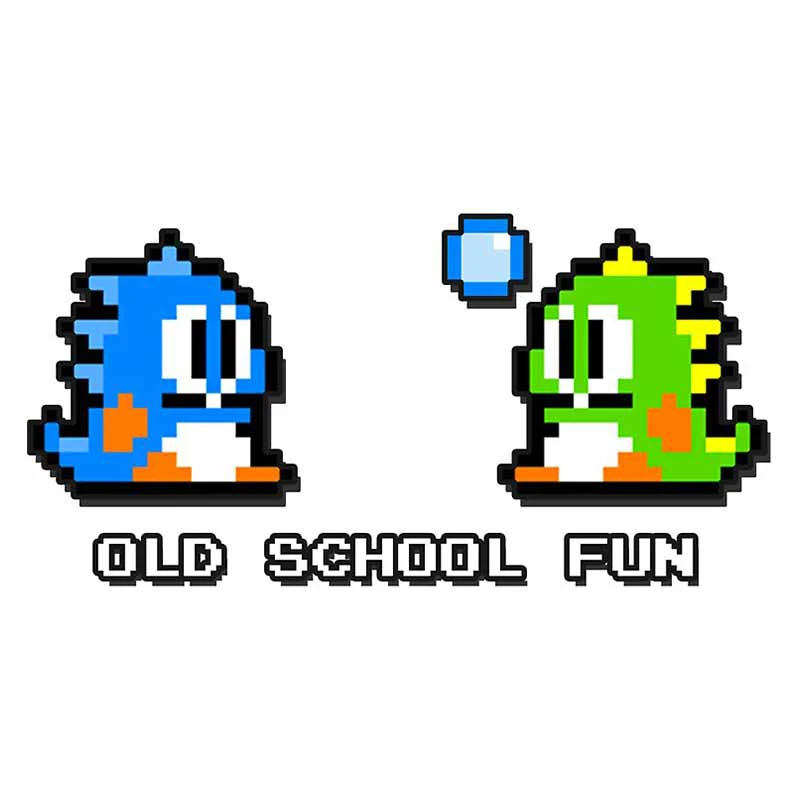 

13X8CM Exterior Accessories Old School Fun Bubble Bobble Cartoon Car Sticker Fine DIY Decal Trunk Car Styling