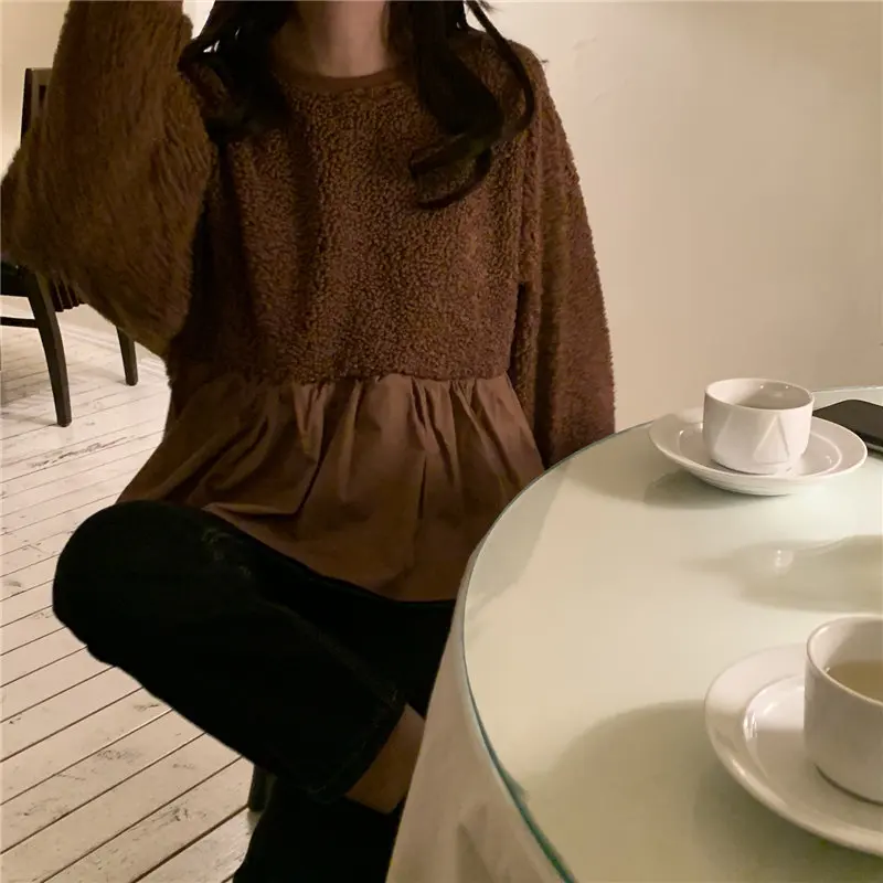 Alien Kitty 2020 теплый милый свежий лоскутный мягкий Свободный Повседневный пуловер из